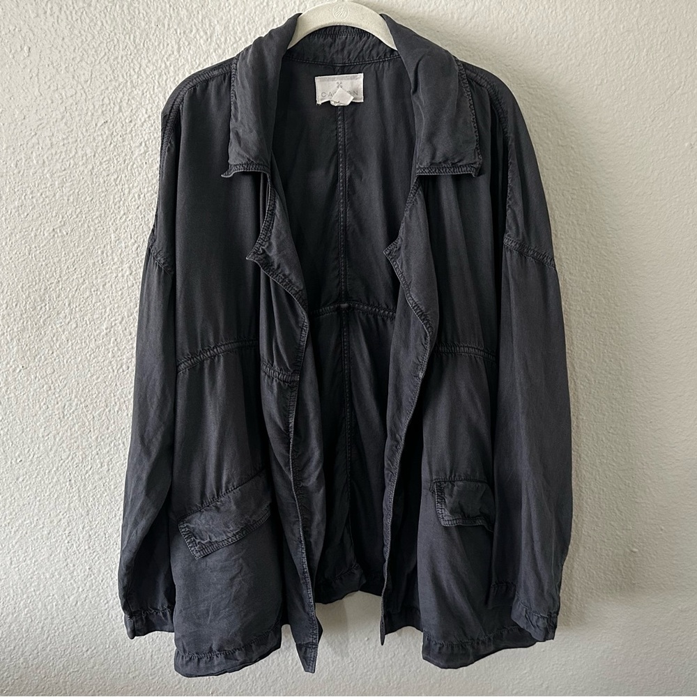 Caslon |  100% Tencel Utility Jacket Long Sleeve Blue Size 2X